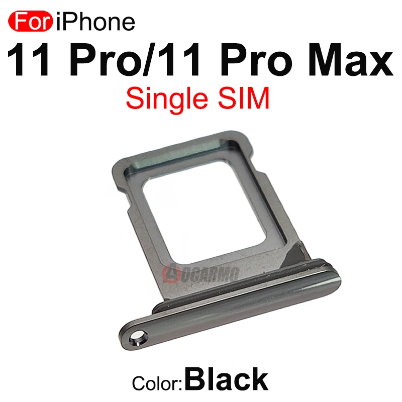 1Pcs/Lot For Apple iPhone 11 Pro / 11Pro Max 11PM SIM Card Tray Drawer Holder Single Dual Slot Replacement Parts