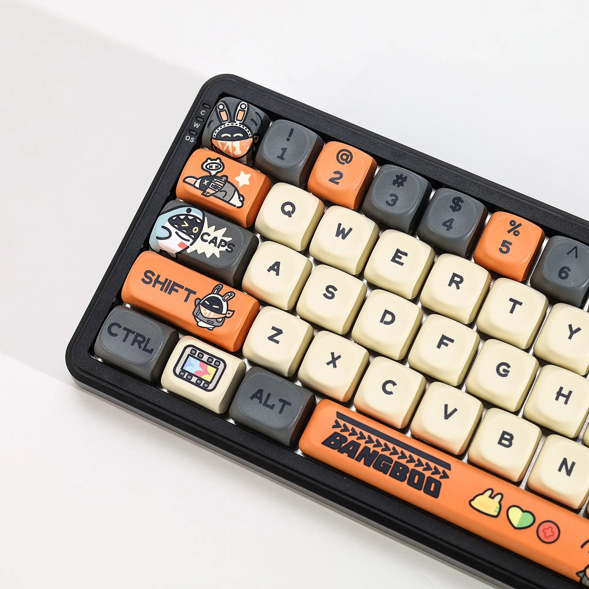 KBDiy ZZZ Bangboo Themen-Keycaps Anime Niedliche KOA MOA Profil PBT Tastenkappen ISO Benutzerdefinierte DIY für 60% Gaming Mechanische Tastatur Tastenkappen – Detail 10