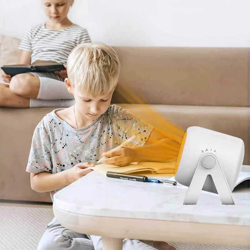 Calentador de pie pequeño para oficina, NFJ-02 de aire caliente de 500W, para dormitorio y hogar