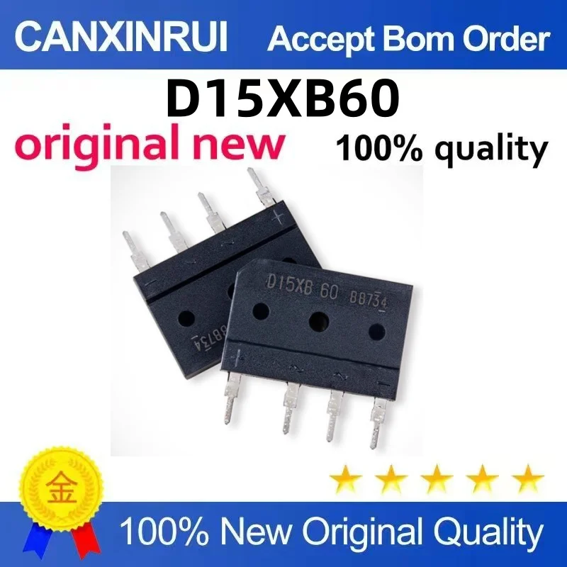 (5-300piezas)Brand new original D15XB60 15A 600V DIP-4 rectifier bridge available in stock, starting from one piece.