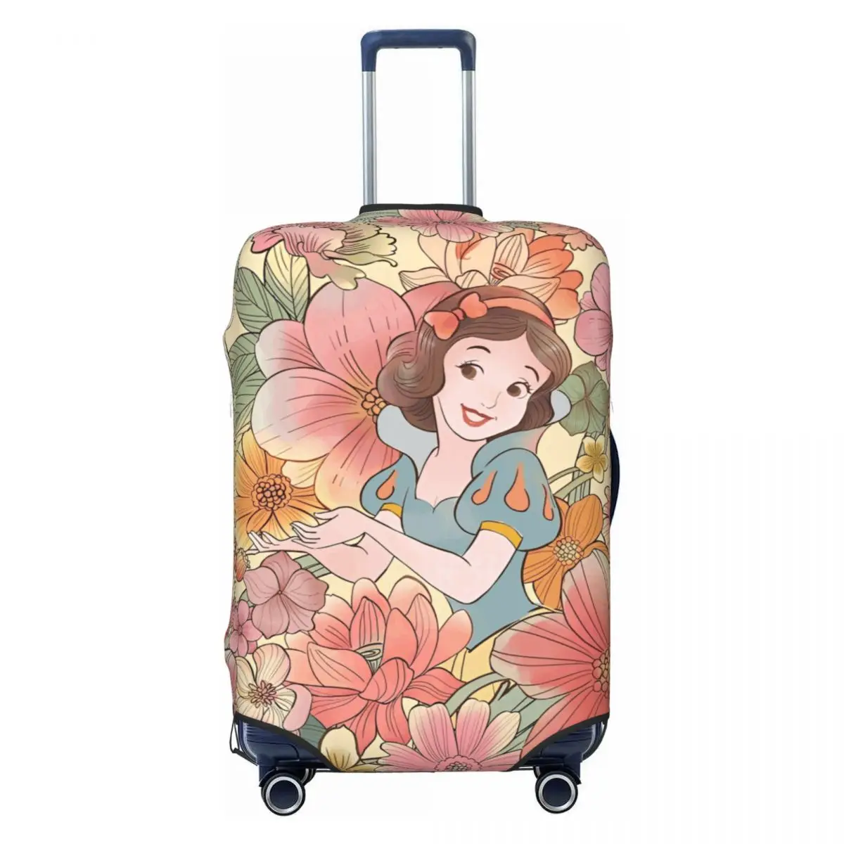 

Custom Snow White And The Seven Dwarfs Suitcase Cover Strectch Travel Protector Luggage Accesories Holiday