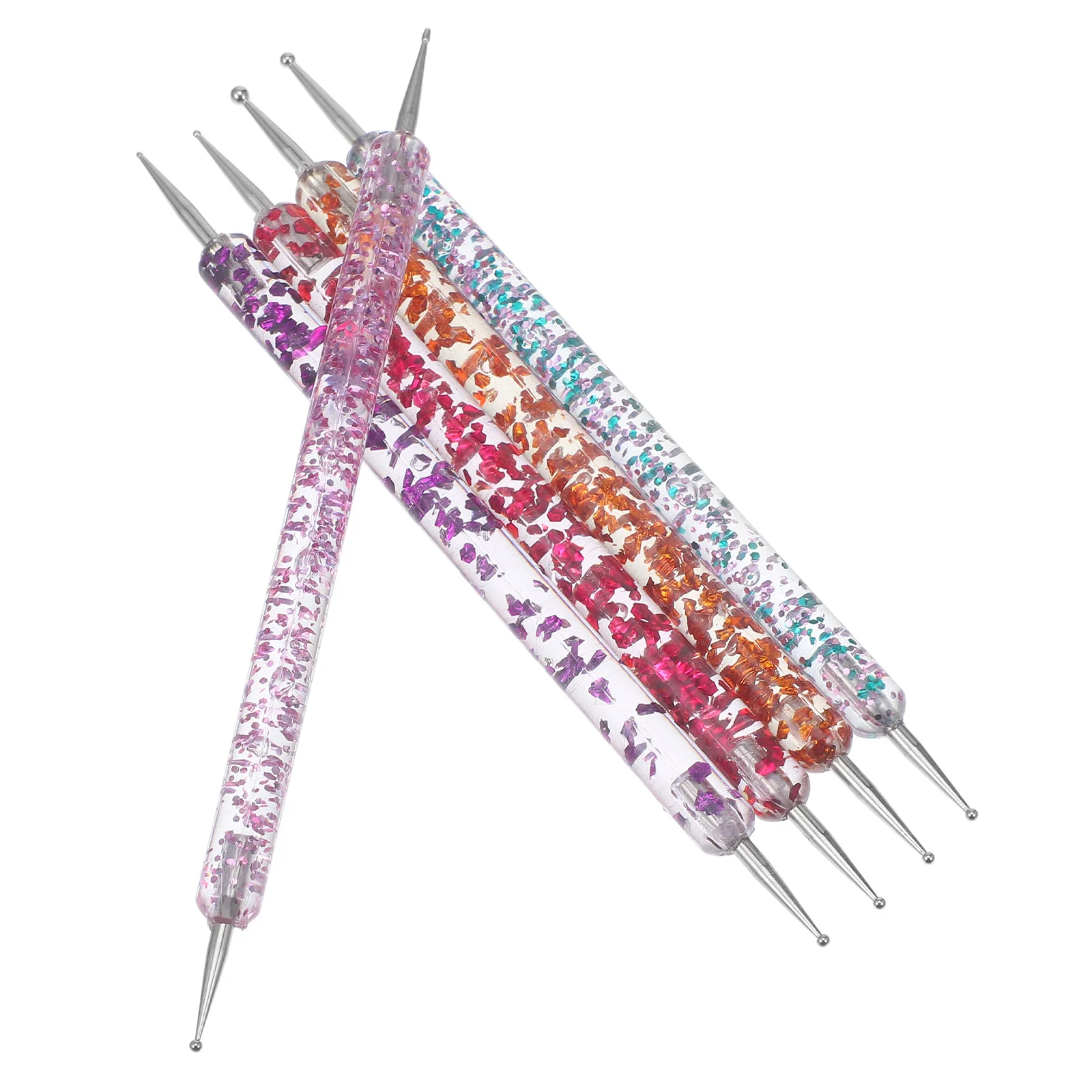 5개 네일 아트 라인스톤 픽커 펜슬 세트, 일상 작업, 외출, 파티, DIY 연습용으로 안전하고 내구성이 뛰어난 도팅 펜