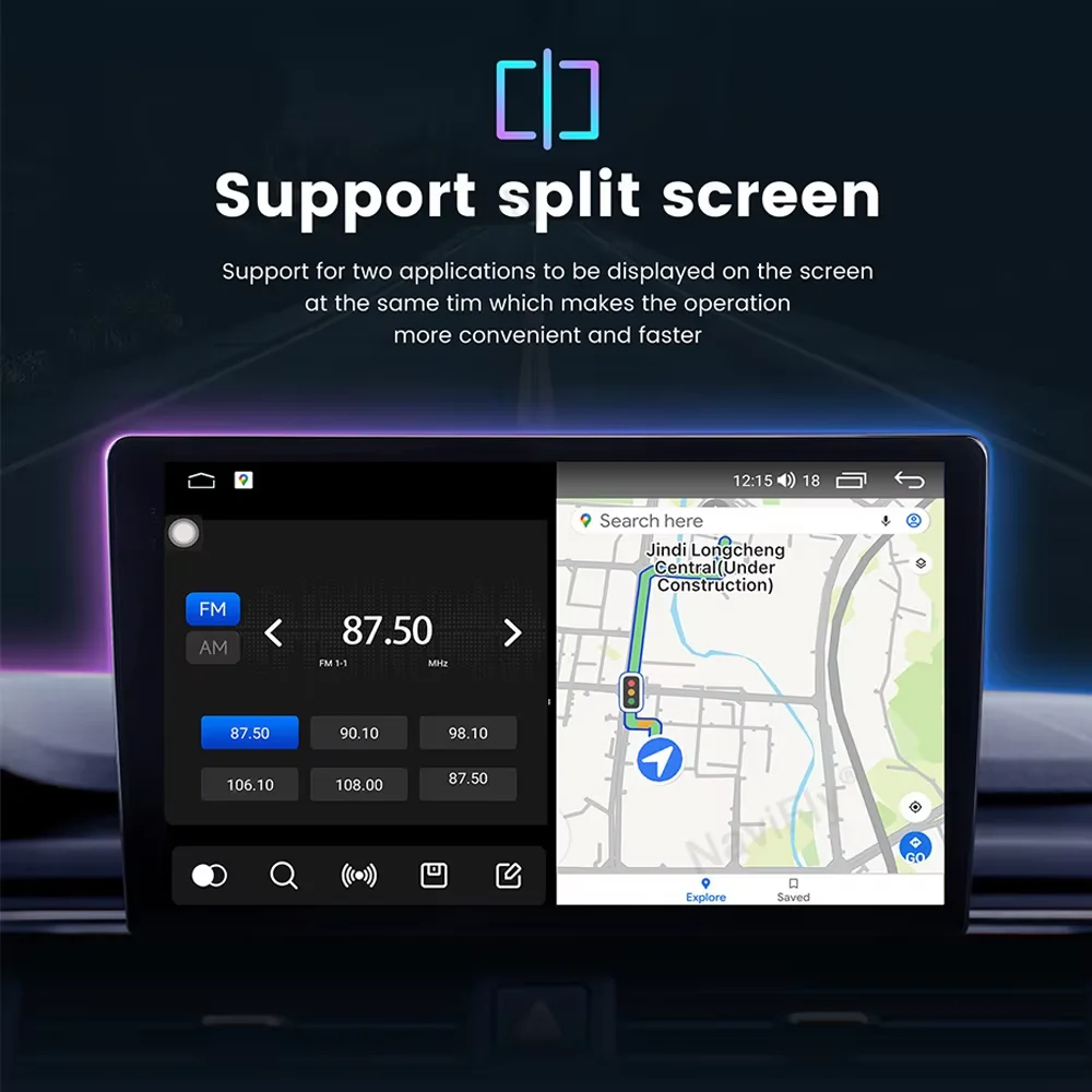 8 "اللاسلكية Carplay أندرويد 14.0 12G + 256G 8Core GPS مشغل راديو السيارة الوسائط المتعددة واي فاي لتويوتا هايلاندر 2009 2010 -2014