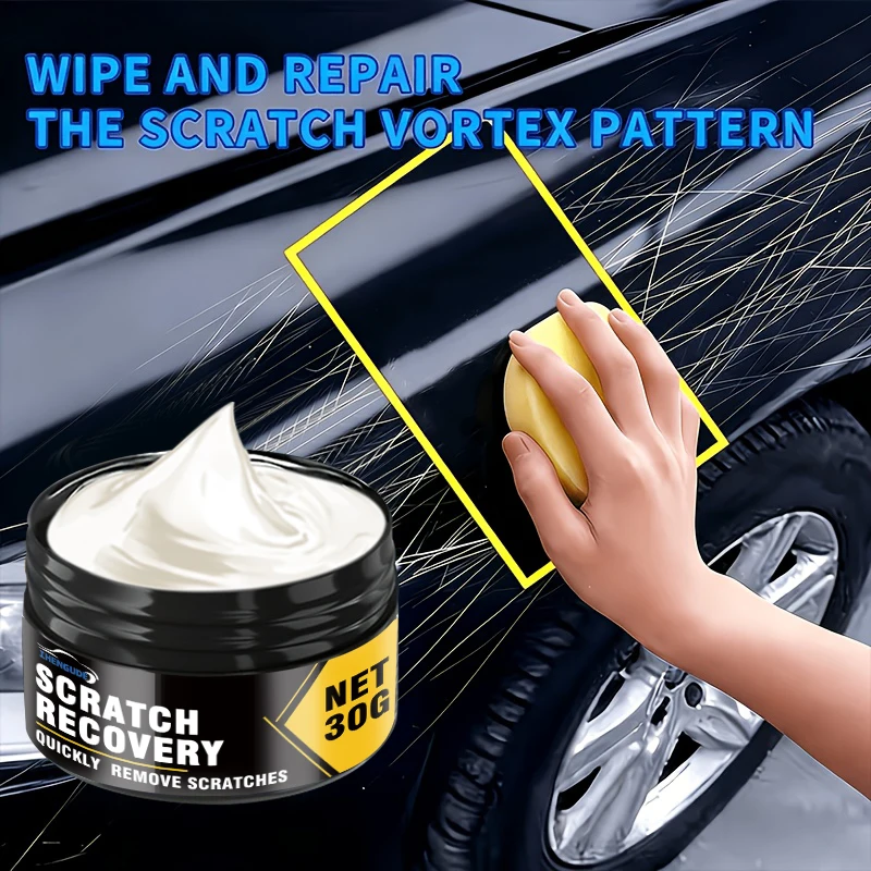 Easily Remove Small Surface Imperfections from Cars. Apply the Scratch Repair Paste to the Car Body to Restore Deep and Shallow Scratches Without Damaging the Original Paint Surface, Making It Ideal for Repairing Small Paint Imperfections.
