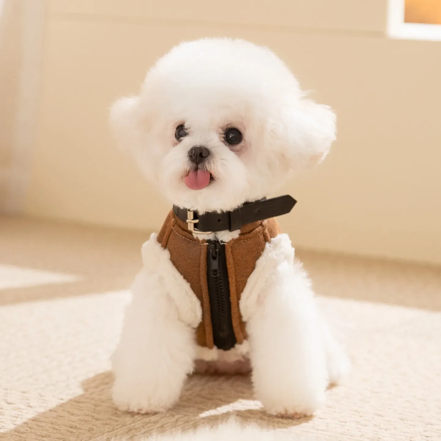 Fleece Lined Dog Vest, Stylish Winter Thickened Cotton Pet Jacket, Warm Puppy Clothes for Yorkshire Terrier, XS-XL