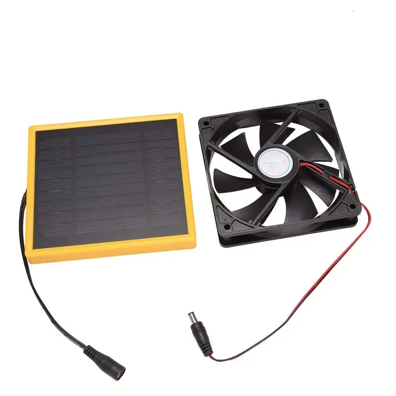 

Солнечный вытяжной вентилятор TFORU-12V 5W, 5,6 дюйма, мини-вентилятор с питанием от солнечной панели для собачьих будок, курятников, теплиц