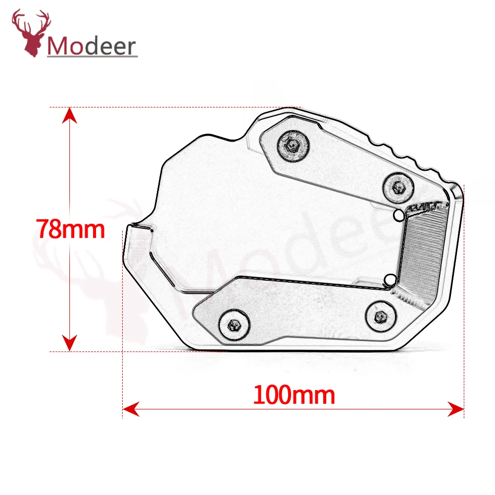 2023 motocicleta kickstand pé suporte lateral extensão almofada placa de suporte para honda crf1100l crf 1100 l áfrica twin aventura esportes