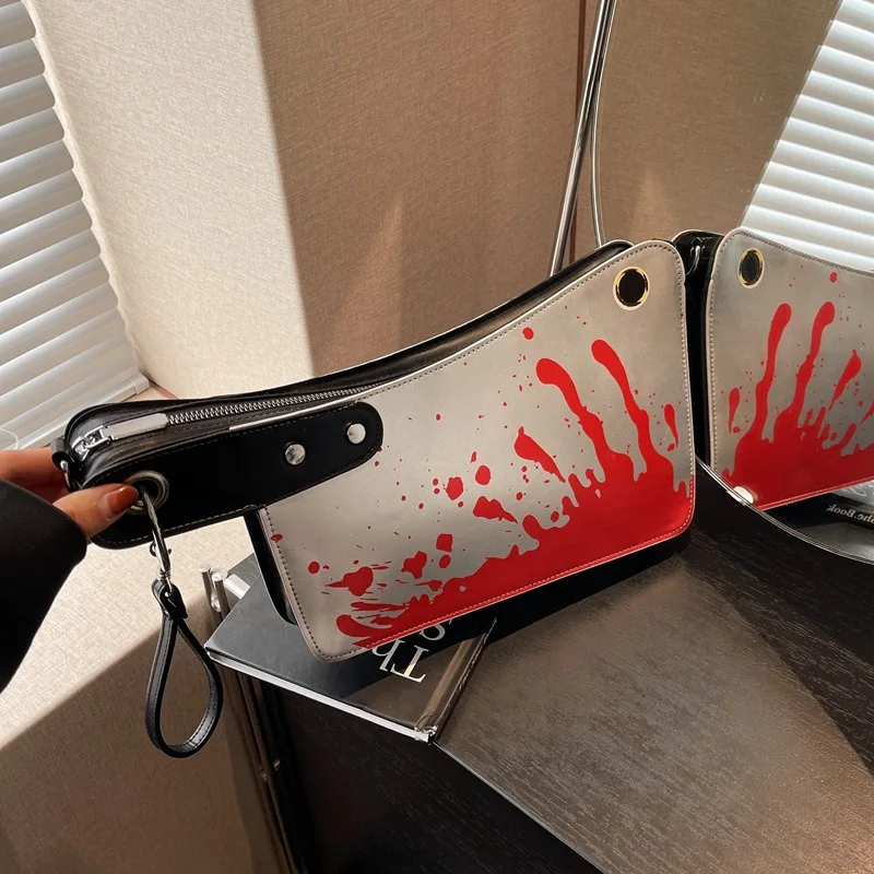 Small Purses And Handbags For Women Unique And Fun Design Leather Crossbody Shoulder Bag Knife Shaped Top Handle Bags Purse view 5