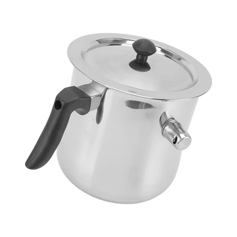 Stainless Steel Wax Melting Pot Plastic Handle Heatproof Wax Making Pot Multifunctional Heating With Lid Bee Wax Melting Pot