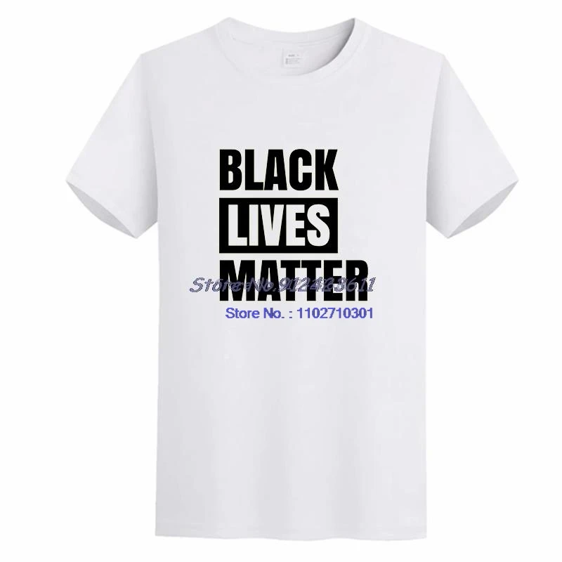 Black Lives Matter Power Activist Graphic T-Shirt Short Sleeve Cotton Summer Print Casual Tee for American & African Support