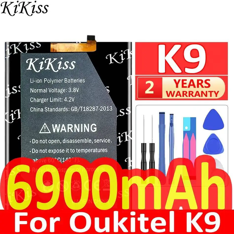 

Аккумулятор мобильного телефона 6900 мАч для Oukitel K9 долговечный
