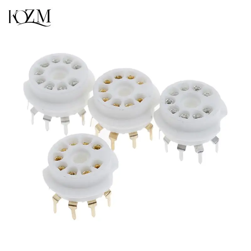 1ชิ้น9Pin ชุบทอง PCB ฐานซ็อกเก็ตหลอดเซรามิกสำหรับ ECC83 12AU7 12AX7