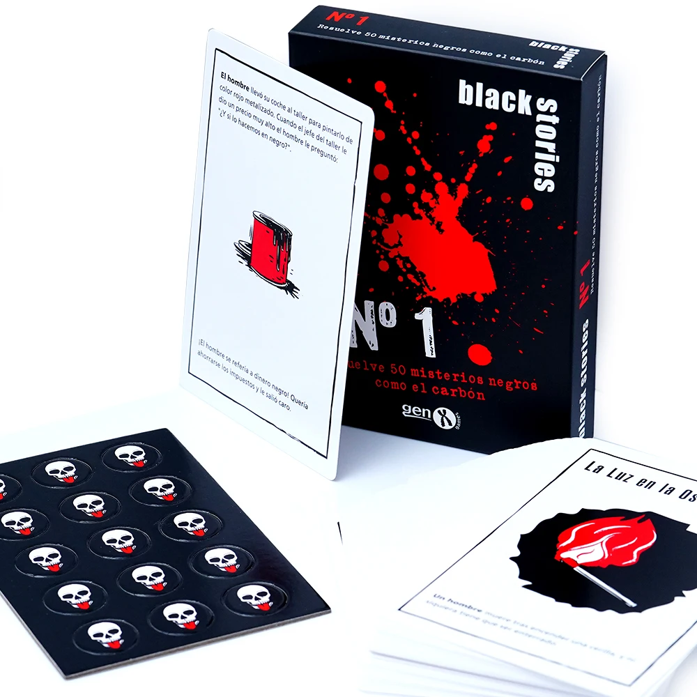Español Black Stories Juego de - đánh giá và giá Board Game Flip 7