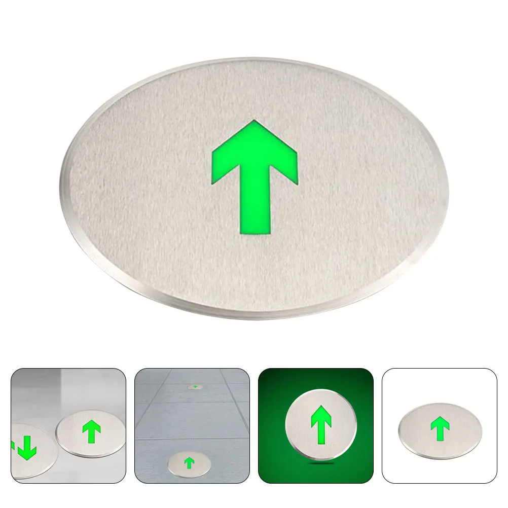 

Self Luminous Floor Stainless Steel Emergency Exit Indicator High Brightness Fluorescent Evacuation Light Office Hotel Mall Fire