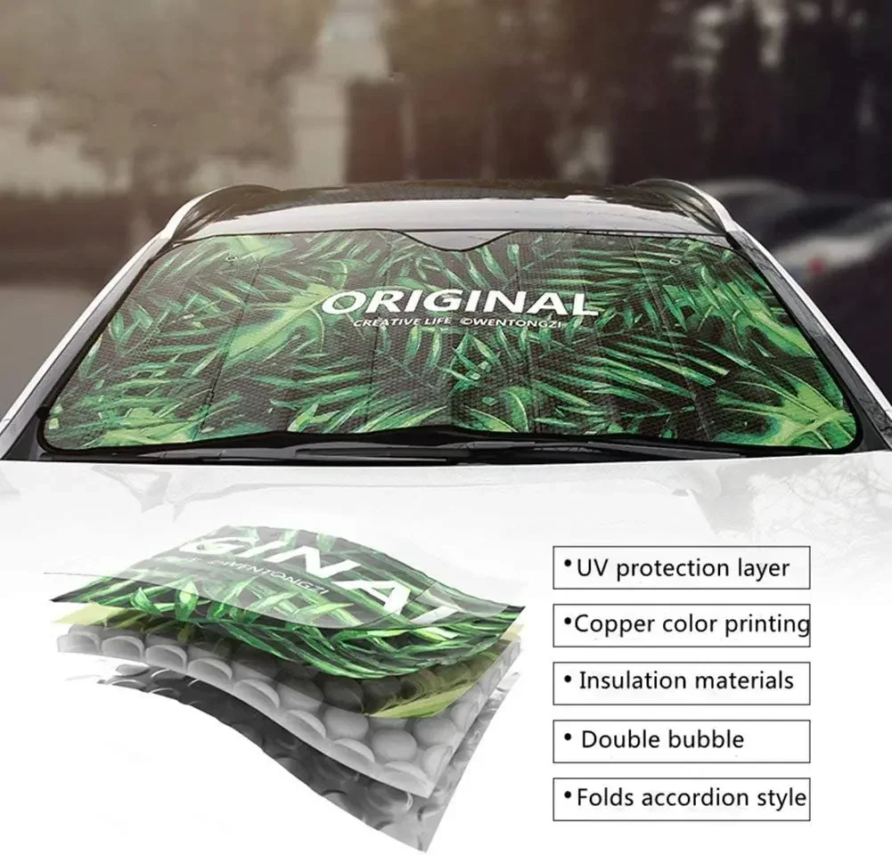 

JoyLamoria Celestial Moon Mandala Design Auto Windshield Sun Shade Front Window Sunshade for Car SUV Van Double Bubble Foil Jumb