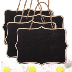 4 PCS Hanging Chalkboard Home Decoration Mini Blackboard Chalkboards Wedding Wooden