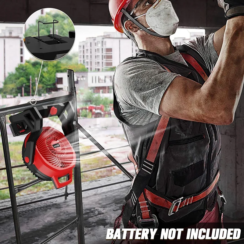 For Milwaukee Turbo Fan EGOD Wide-Angle Fan 180° Rotation Portable Fan Rechargeable Blower Multi Scene Adaptation Electric Tools