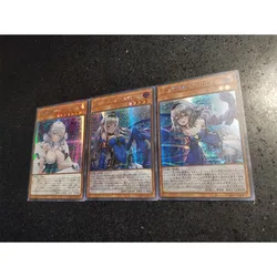 3PCS Yu-Gi-Oh! Starry Dream Pavilion Anime New DIY Beautiful Girl Card Four types of flashes Card Game Collection Card