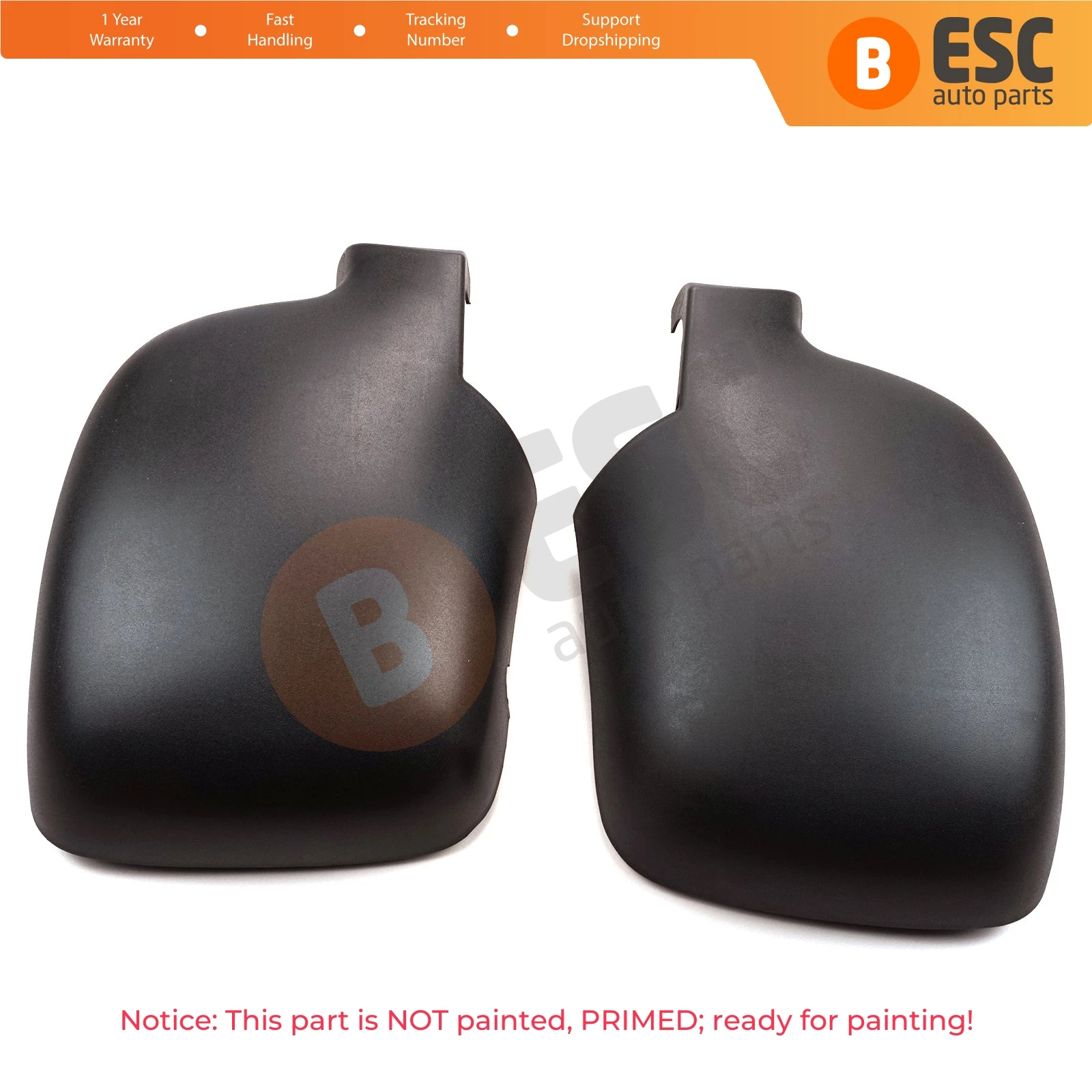 

ESP1109 Car Side Rearview Wing Mirror Shell Scull Cap Cover Left Right 7701068844 7701068842 for Renault Kangoo Grand 2008-2013