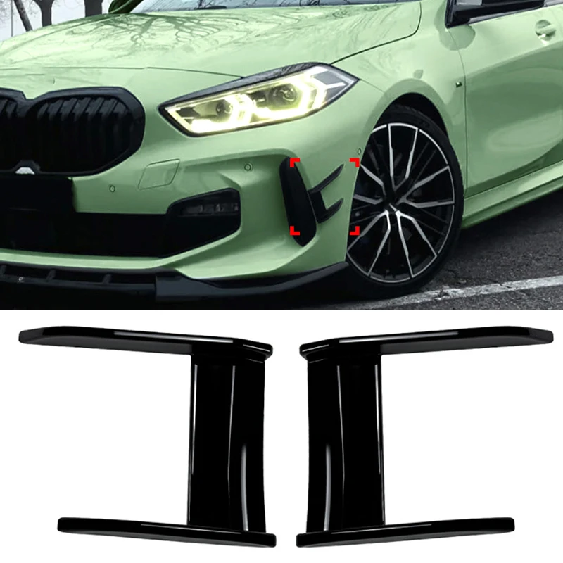 

Car Front Bumper Side Splitter Spoiler Kit Fog Lamp Cover Auto Front Side Bumper Wind Knife For BMW F40 M Sport 118i 120i 2019+