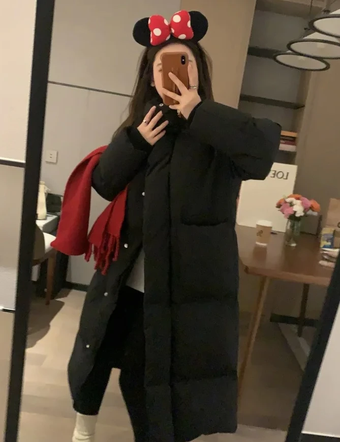 2024 New Winter Thick Warm Mid-length Cotton-padded Jacket Coat Women's Winter Korean Sports Style Cotton-padded Jackets Parker