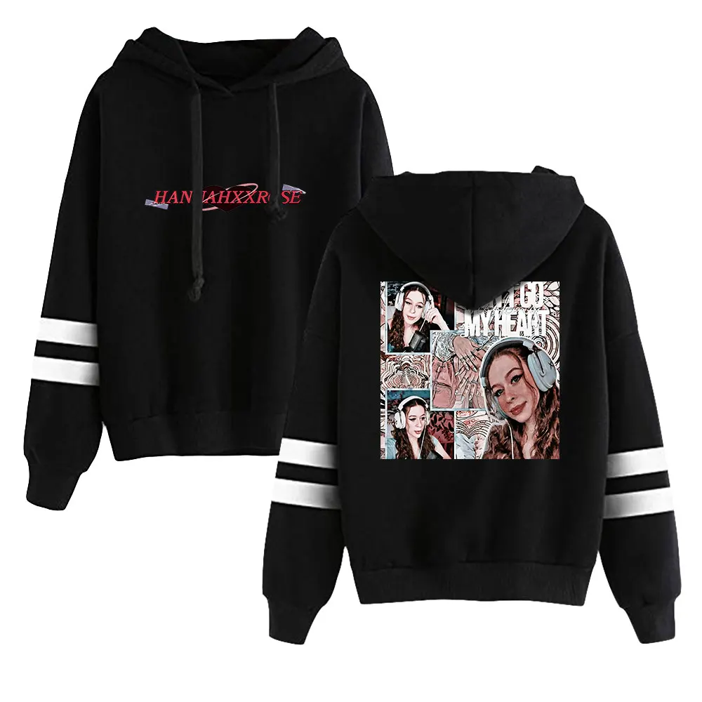 Hannahxxrose-Hoodie Unisex com Pocketless Parallel Bars Sleeve Sweatshirts, Dream SMP Merch, Roupas da moda para homens e mulheres