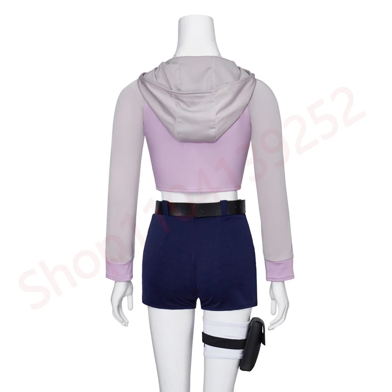 Hinata hyuga cosplay traje peruca uzumaki roupas femininas perucas longas jaqueta curta shortstop saco bandana acessório conjunto ninja vestir
