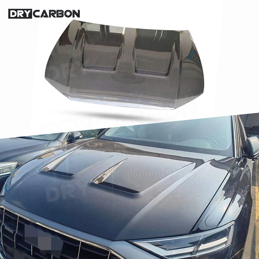 

Carbon Fiber M Style Front Engine Hood Vent Cover for Audi Q8 SQ8 RSQ8 2019-2023 FRP Bumper Engine Bonnets Body Kits Accessories