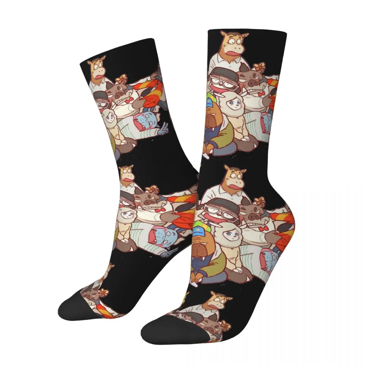 Hip Hop Vintage Happy Friendes Crazy Men's compression Socks Unisex ODD TAXI The Silent Taxi Driver Harajuku Seamless Crew Sock