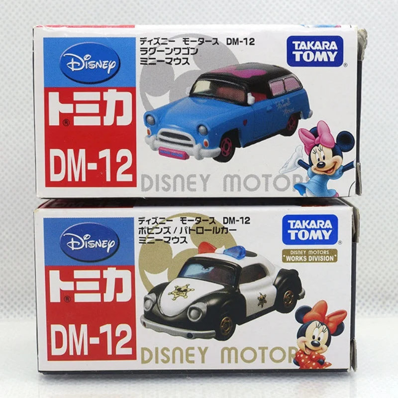 Takara Tomy Disney Tomica Dm-12 Alloy Model Car Minnie Mouse Patrol Car Convertible Diecast Vehicle For Collection Hobby Display