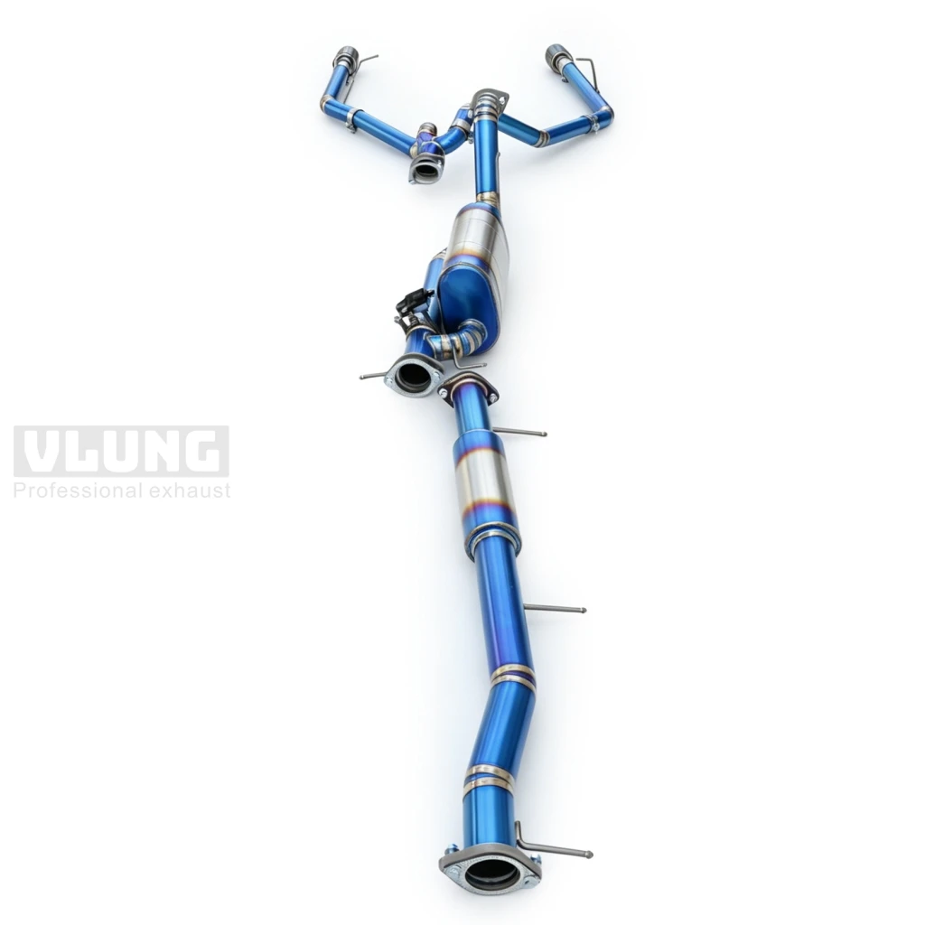 High Flow Valvetronic Full Titanium Cat Back Exhaust For Ford Ranger 2.3T 2018-2026 Light Weight Racing Mod Kit view 4