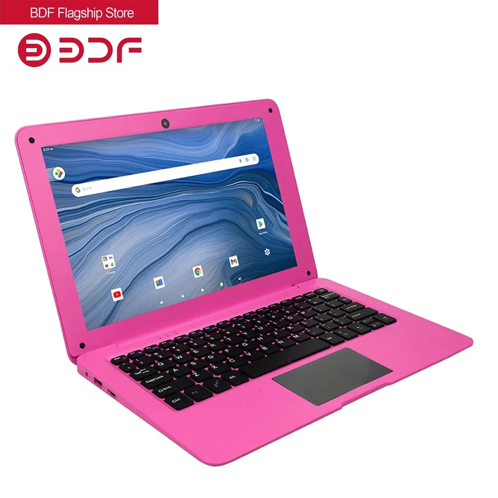 New 10.1 Inch Android 12 Ultrathin Netbook 2GB RAM And 64GB Storage Computer Ultra Thin Notebook With Android 12 OS (Pink)