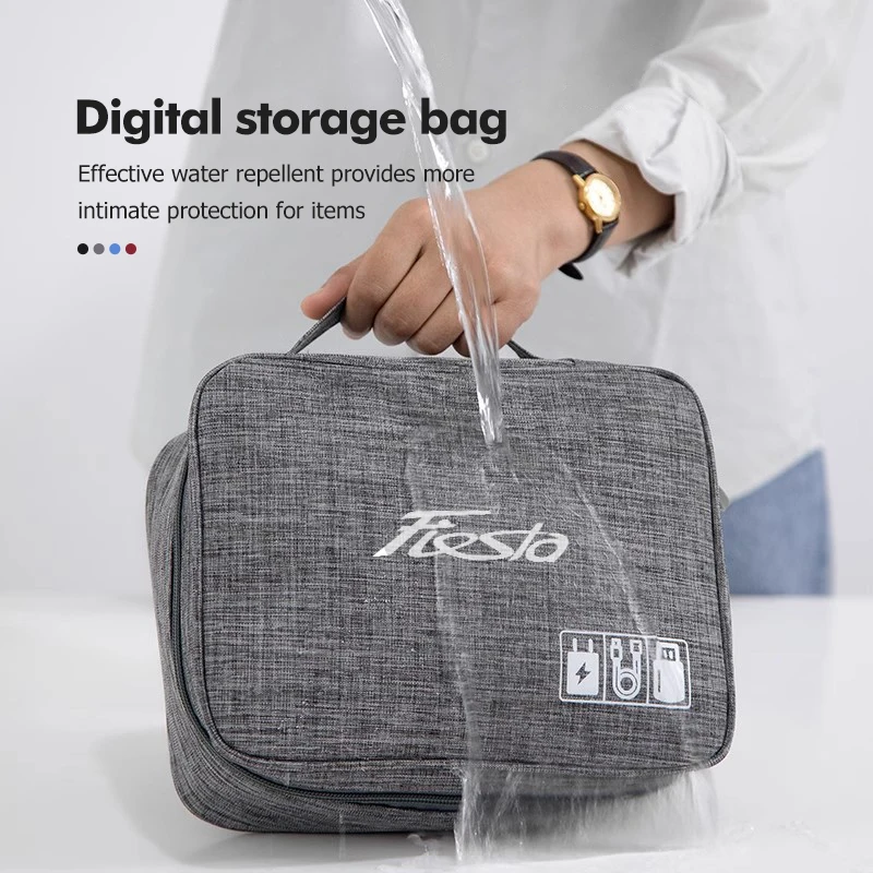 For Ford Car Multi-Use Digital Storage Bag Data Cable Tool Organizer Fiesta mk7 mk5 mk8 mk4 mk6 1995-2011 2012 2013-2023 view 5