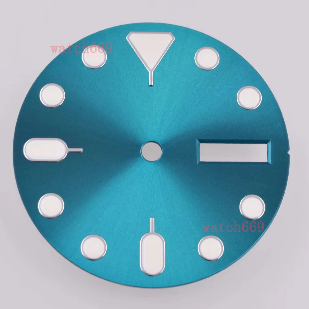 28.5MM Watch Dial Green luminous FIT NH35 NH36 Accessories Movement 3 o'clock 3.8 o'clock Sterile Watch Dial