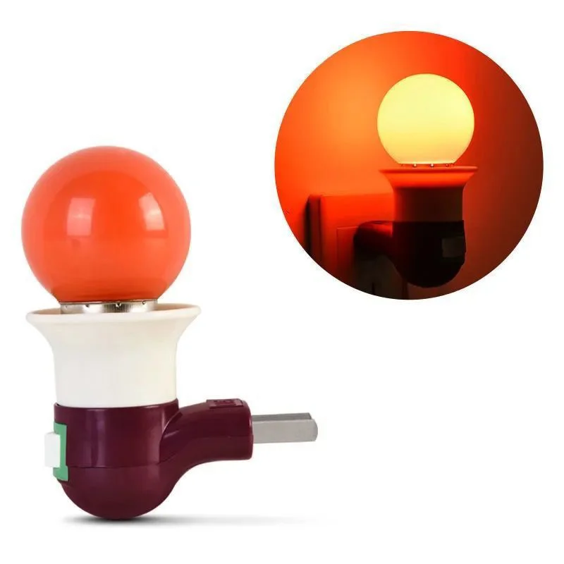 5Pcs/lot  Lamp Base E27 LED Light Male Socket To EU/US Type Plug Adapter Converter For Bulb Holder With ON/OFF Button White