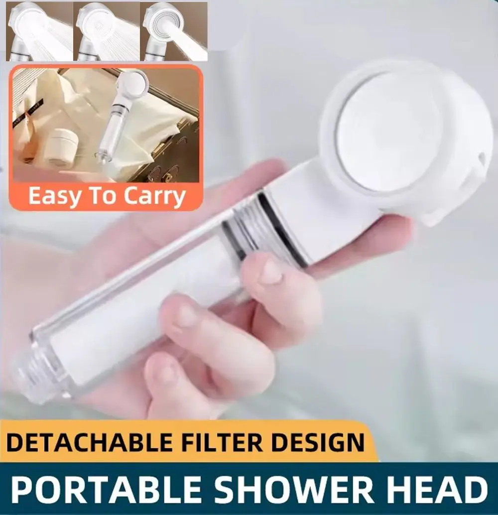 

New Bathroom Showerheads 3 Modes Mini Shower Head Detachable Filter Shower Head Handheld Showerheads Wall Mounted Showerheads