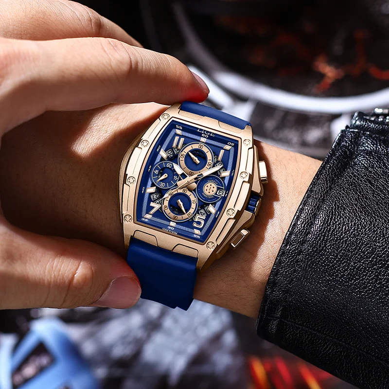 LIGE Fashion Men Watches Military Sports Business Quartz Wristwatches Waterproof Calendar Luminous Man Watch Chronograph Clock