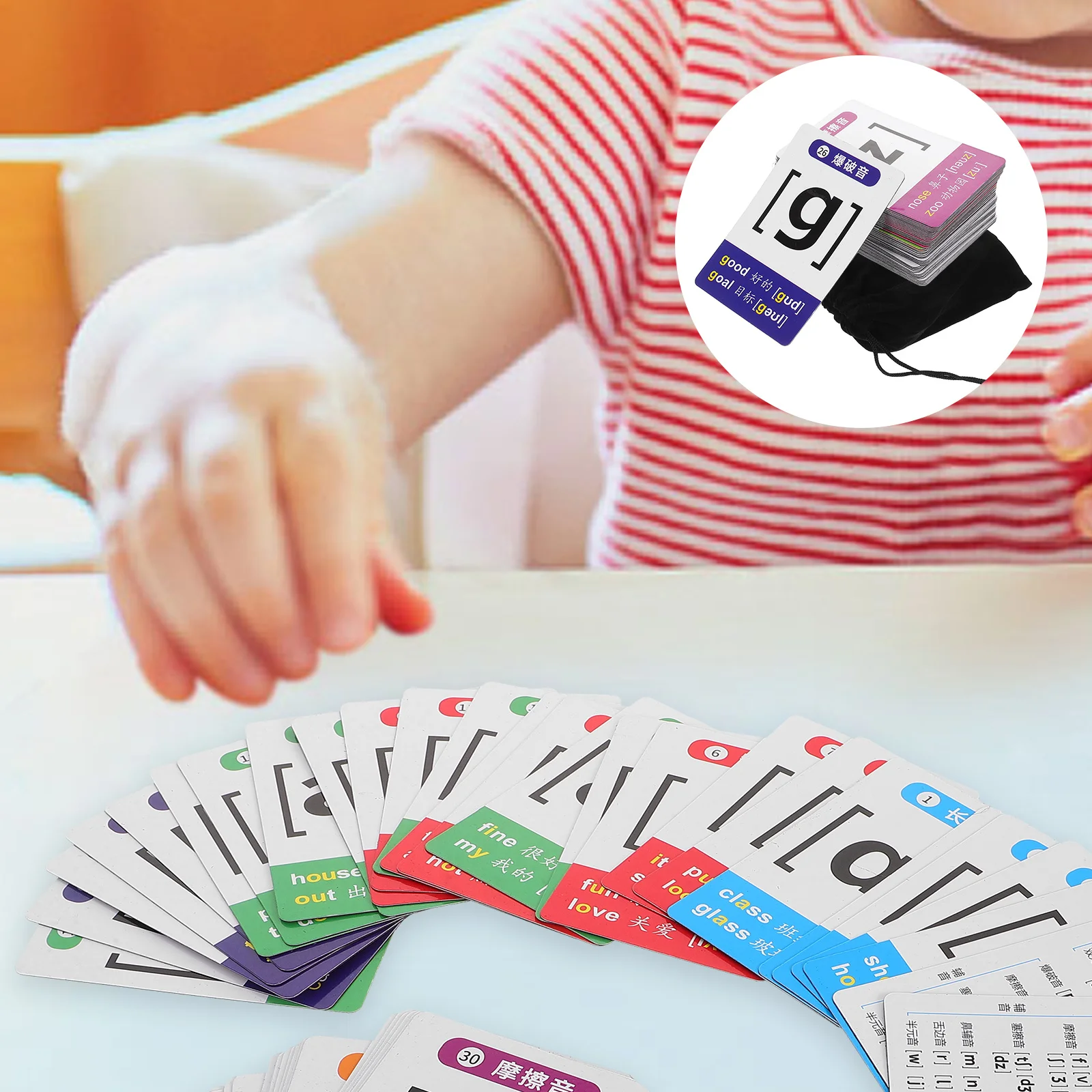 

48 pcs Phonics Magnetic Cards Alphabet Learning Flashcards For Kids Portable Educational For Home School Travel Activities