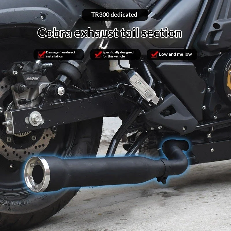 【Premium】For Haojue TR300 motorcycles – uses for modifying the cobra-style exhaust system to achieve a quieter, deeper sound. Hi