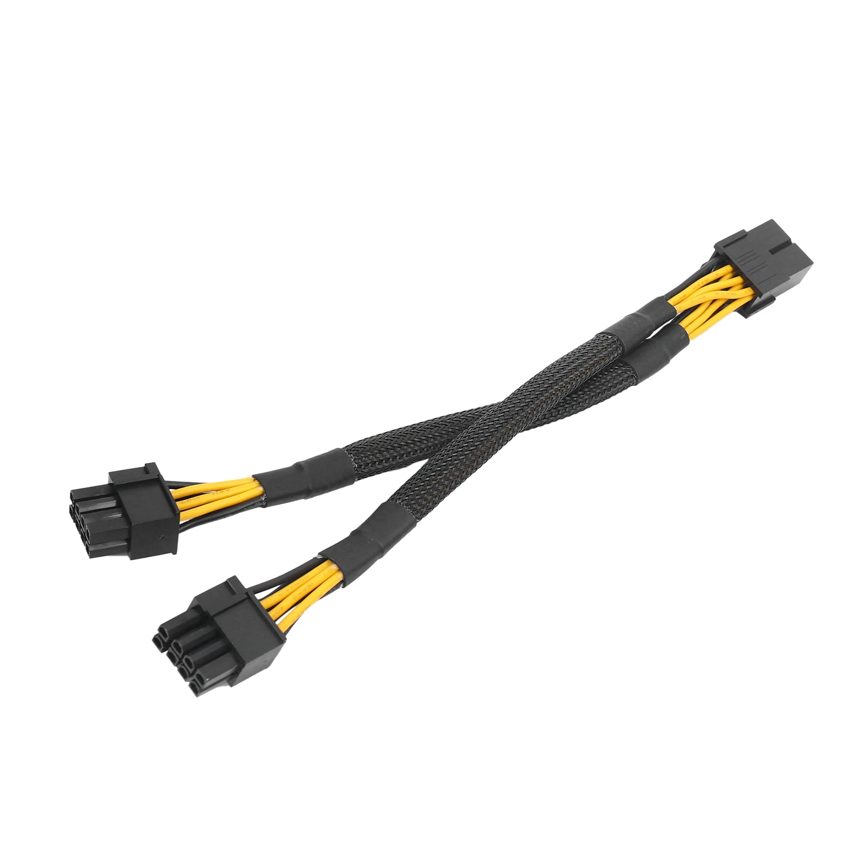 Leading-3PCS GPU Pcie 8 Pin Female To Dual 2X 8 Pin (6+2) Male PCI Express Power Adapter Braided Y-Splitter Extension Cable