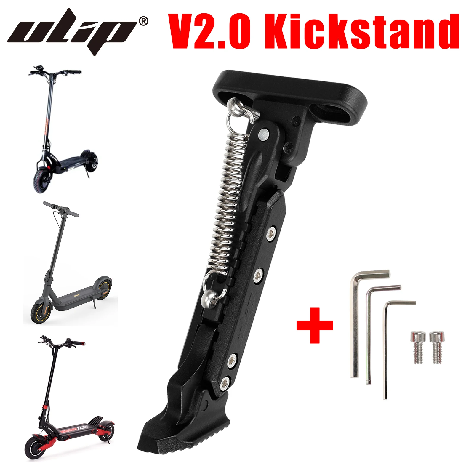 

Ulip V2.0 Scooter Foot Support Stand Upgrade Kickstand Extendable Side Parking Stand For Max G30/Zero10X/Kaabo Mantis 10/Vsett 9