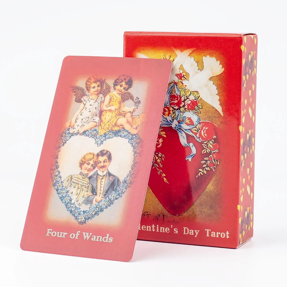 Walentynki Tarot A 79-Card Deck Magic Arts Love Deck Niesamowite Lovers Oracle Cards Blat Cards Of Group Games 10.3 * 6Cm