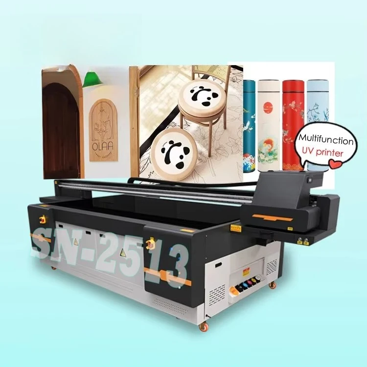 Manufacturer 2513 Flatbed UV Led Inkjet Printer for Card Suitcase Bottle Plastic Glass Metal Wood Digital Panel Printing Machine