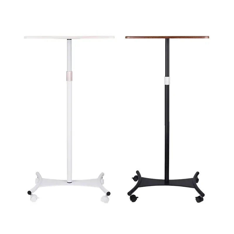 Adjustable Height Mobile Laptop Desk Rolling Computer Table With Wheels For Home Office Projector Display Stand Portable