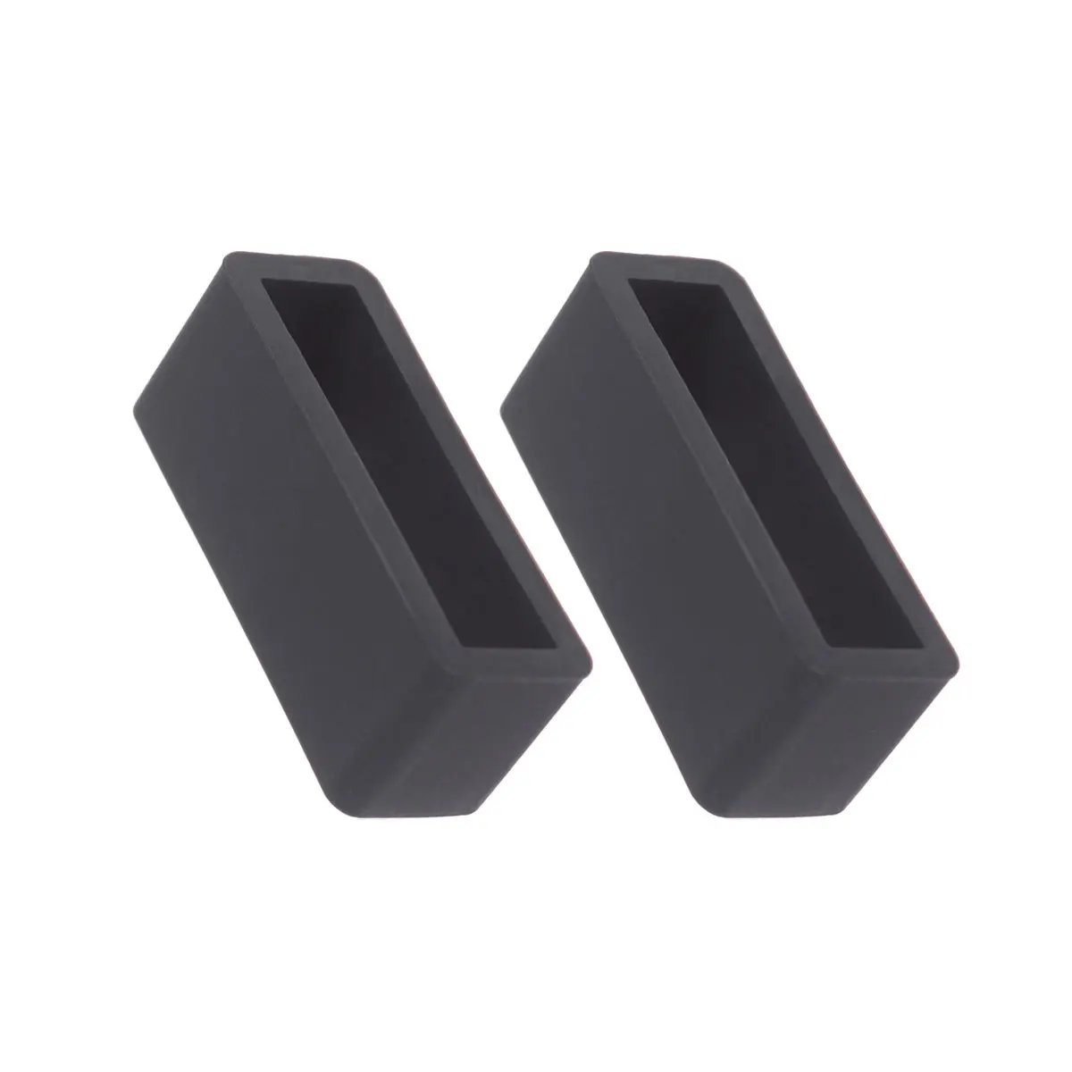 2Pcs 22Mm Bands Holder for Watches Premium Silicone Watch Strap Loop Secure Fit Comfortable Wristband Ring Black