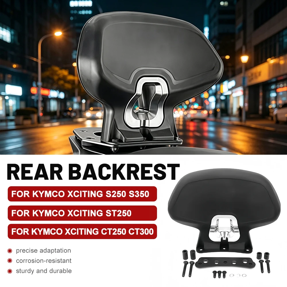 FOR KYMCO XCITING S250 S350 CT250 CT300 Motorcycle Rear Passenger Backrest Comfortable Waist Support Cushion