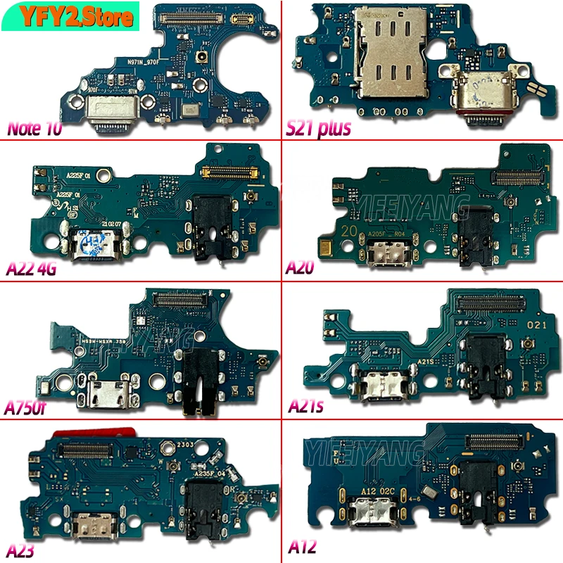 

10 шт. новая нижняя док-станция USB быстрое зарядное устройство плата зарядный гибкий кабель для Samsung note 10 s21 plus a22 4g a20 a750f a21s a23 12