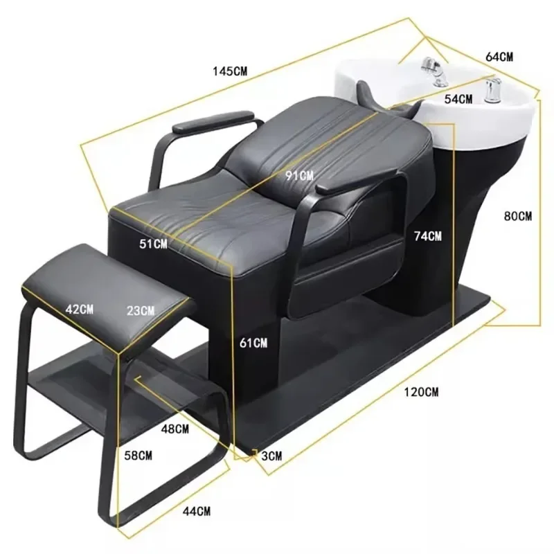 Comfortable Luxury Shampoo Bed Luxury Delicacy Unique Simple Shampoo Bed Custom Fashion Cadeira De Barbearia Salon Furniture