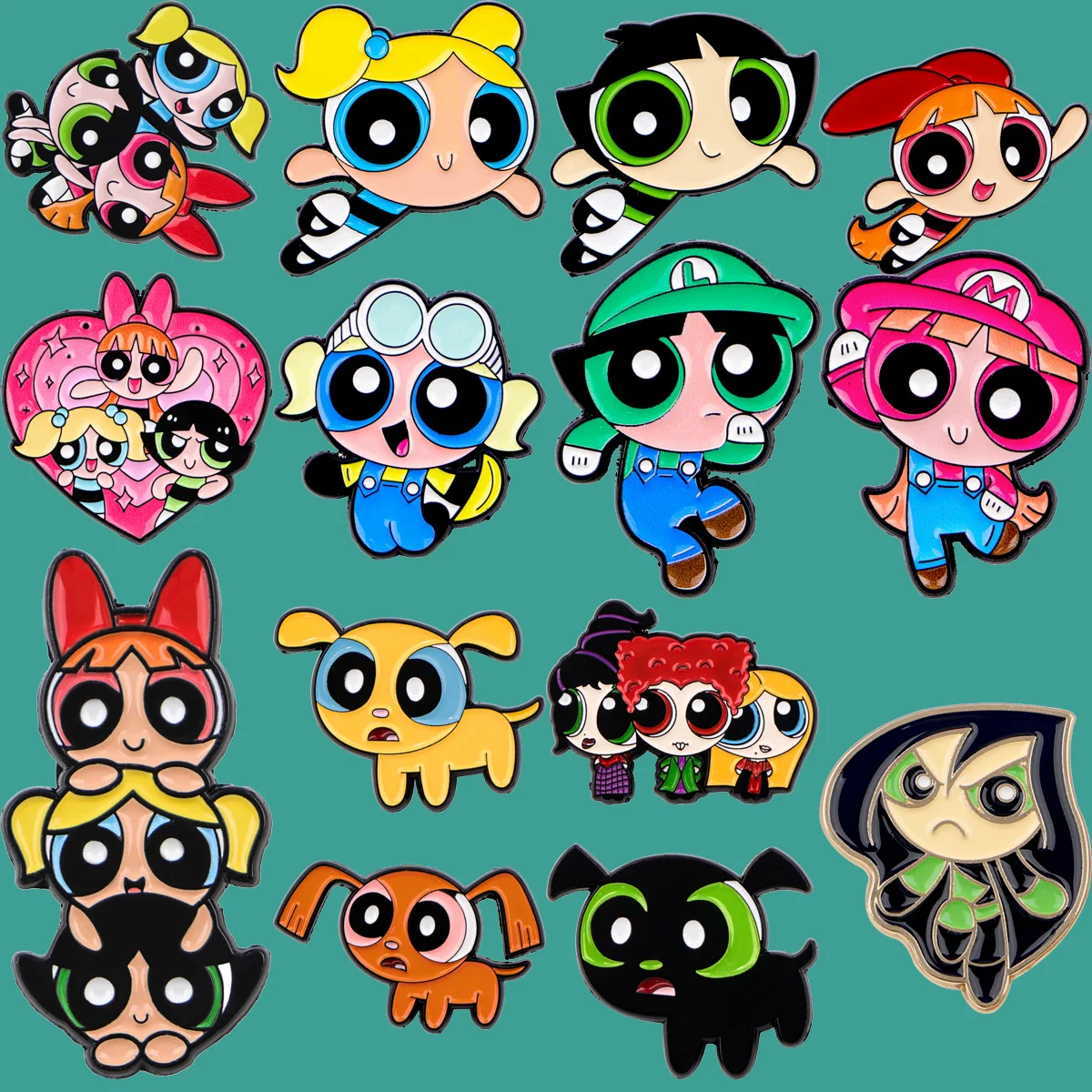 

Kawaii Power Girl Group Cartoon Enamel Pin Souvenir Badges Cute Brooch Lapel Pins for Backpacks Clothes Jewelry Gifts for Friend