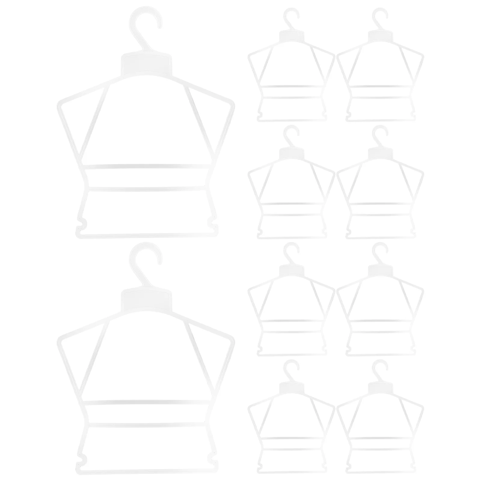 10 Pcs Children's Suit Hanger Toddler Hangers Clothes for Baby Kids Newborn Plastic Body